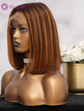Sarah #Highlight Human Hair 12 Inches Lace Wig