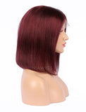 99j Human Hair Bob Wig Colorful Lace Wigs
