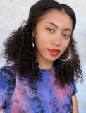 Afro Kinky Curly Human Hair Upart Wigs With Right Opening Part