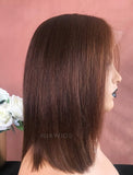 Emily Virgin Hair 10 Inches Lace Front Wig #4 Medium Brown