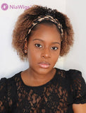 Headband Wig Afro Kinky Curly Human Hair Wigs