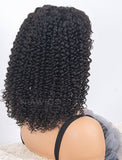 Deep Curly Human Hair 5x5 Inches Closure Lace Wigs With Natural Hairline