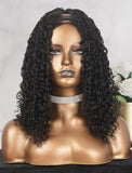 #1 Jet Black U Part Human Hair Wig Curly Upart Wigs