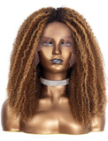 #Highlight Afro Kinky Curly Human Hair Lace Wigs With Baby Hair Around
