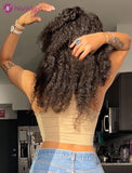 Clearance 4A Tape On Hair Extensions Kinky Curly Extension Human Hair For Black Women