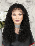 Clearance Curly Human Hair Glueless Full Lace Wigs With Baby Hair