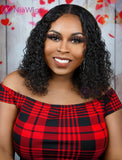 Curly Human Hair 5x5 Inches Lace Front Wigs With Natural Hairline