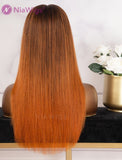 Amanda #Balayage Silky Straight Human Hair Lace Wigs