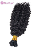 I Tip Human Hair Extensions Micro Links Curly(WITH FREE BEADS,LOOP THREADER)