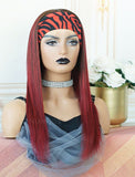 Barbara #Red Headband Wig Human Hair Wigs (WITH FREE TRENDY HEADBAND)