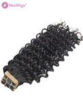 Tape Ins Brazilian Human Hair Extension Deep Wave Tape On Hair Extensions