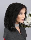 Kinky Curly Human Hair Glueless Full Lace Wigs