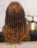 #Balayage Human Hair Fashion Wavy Lace Front Wigs With Natural Hairline