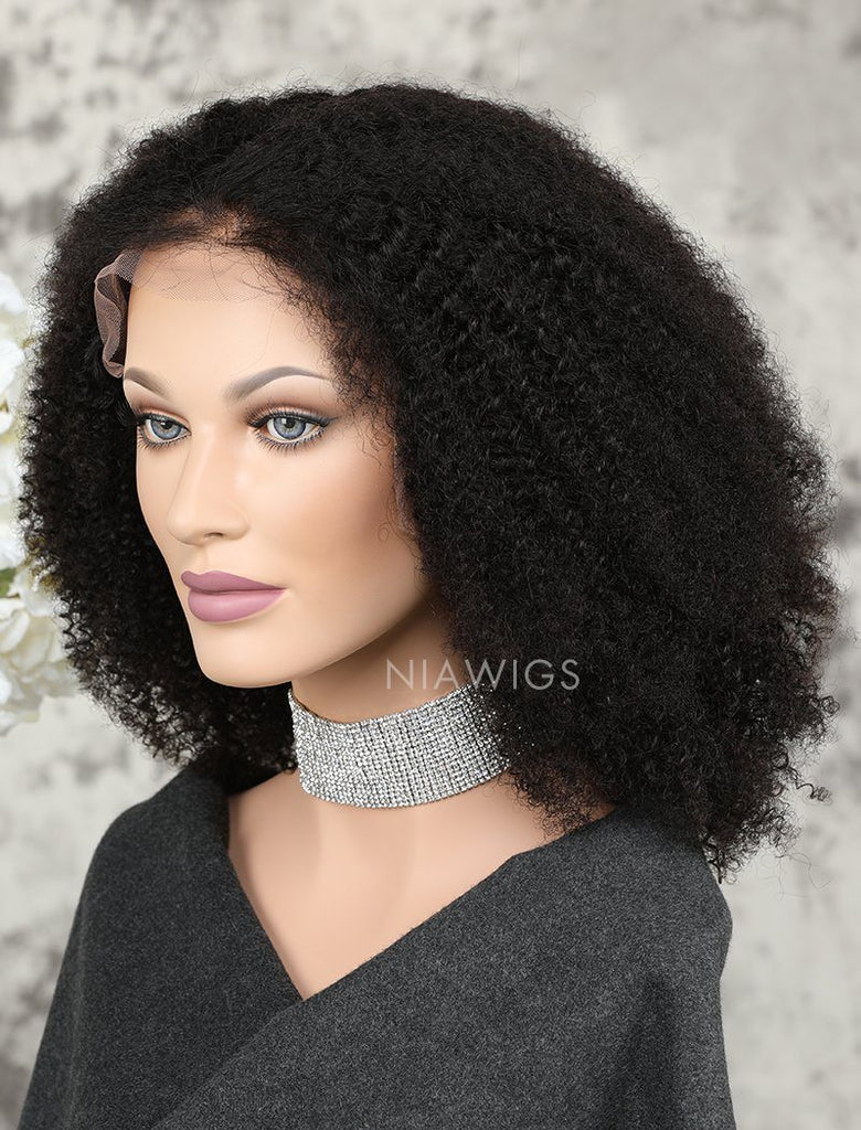 Afro Kinky Curly Human Hair Glueless Full Lace Wigs – NiaWigs
