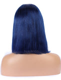Royal Blue Human Hair Bob Wig Colorful Lace Wigs