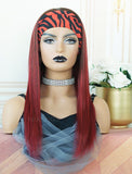 Barbara #Red Headband Wig Human Hair Wigs (WITH FREE TRENDY HEADBAND)