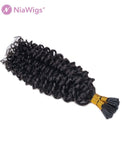 I Tip Human Hair Extensions Micro Links Curly(WITH FREE BEADS,LOOP THREADER)