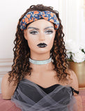 Monica#Highlight Headband Wig Curly Human Hair Wigs (WITH ONE FREE TRENDY HEADBAND)