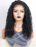 Curly Human Hair 5x5 Inches Lace Front Wigs With Natural Hairline