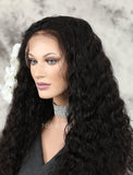 Loose Curly Human Hair Glueless Full Lace Wigs With Baby Hair