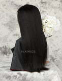 Clearance Yaki Straight Human Hair 13x3.5 Lace Front Wigs