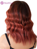 Ashley #Pastel Pink 12 Inches Remy Hair Natural Wavy Closure Lace Wigs