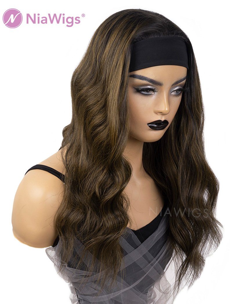 Pamela#Balayage Headband Wig Human Hair Wigs (WITH ONE FREE TRENDY HEADBAND)