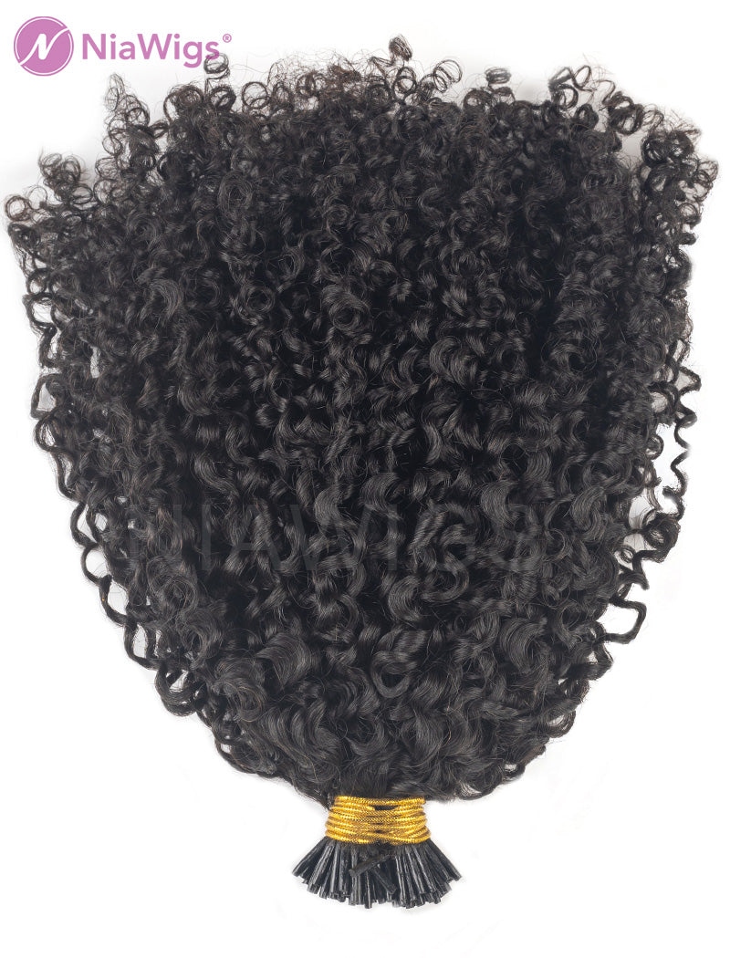 4a I Tip Hair Extension Kinky Curly Tip In Hair Extensions Human Hair For Black Women