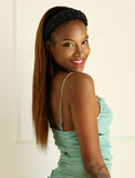 Dark Roots Ombre #4 Brown Headband Wig Human Hair Wigs (WITH FREE TRENDY HEADBAND)