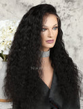 Loose Curly Human Hair Glueless Full Lace Wigs With Baby Hair