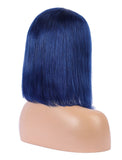 Royal Blue Human Hair Bob Wig Colorful Lace Wigs