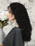 Clearance Curly Human Hair Glueless Full Lace Wigs With Baby Hair