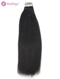 Tape In Human Hair Extension Indian Coarse Yaki Tape On Extensions