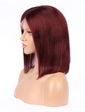 99j Human Hair Bob Wig Colorful Lace Wigs