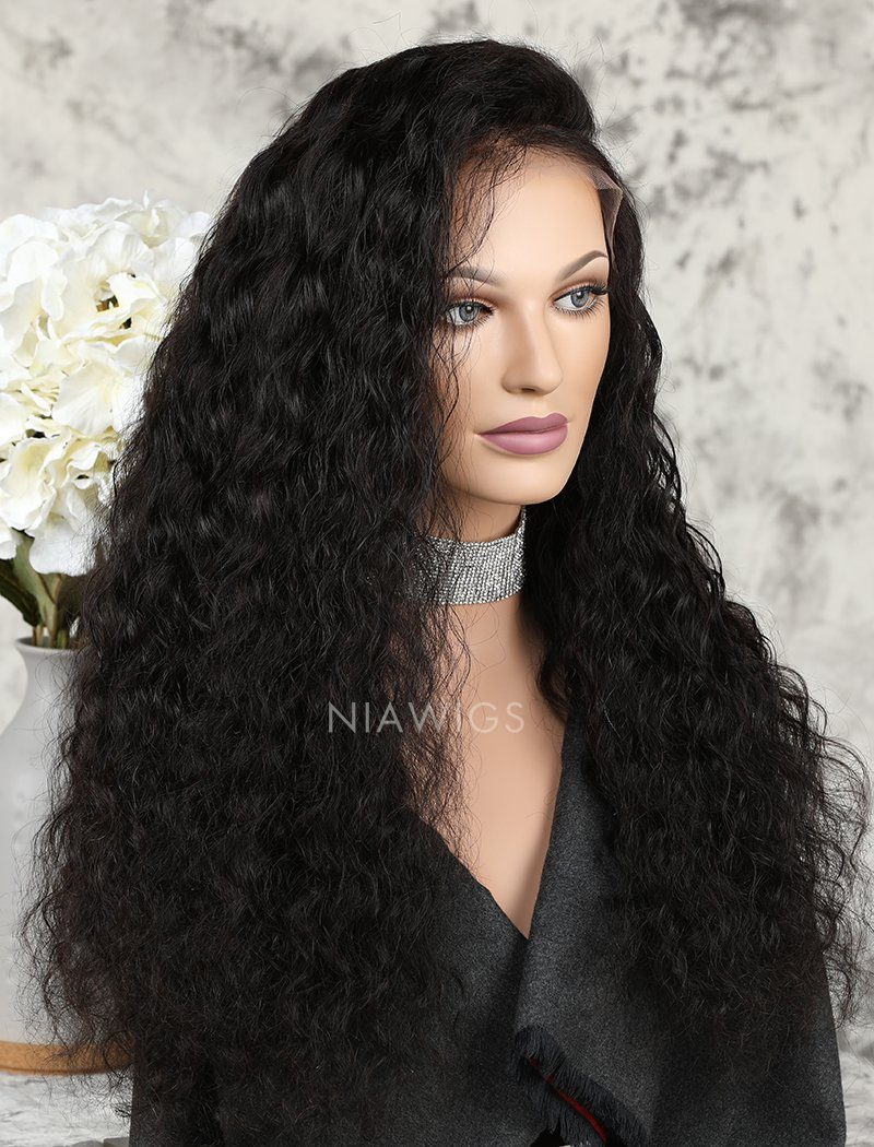 Loose Curly Human Hair Lace Front Wigs With Natural Hairline – NiaWigs