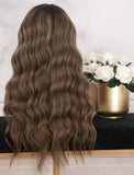 #Highlight Virgin Hair Wavy Lace Front Wigs With Natural Hairline