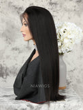 Clearance Yaki Straight Human Hair 13x3.5 Lace Front Wigs