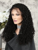Clearance Curly Human Hair Glueless Full Lace Wigs With Baby Hair