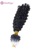 Micro Loop Extensions Curly Micro Ring Human Hair Extension