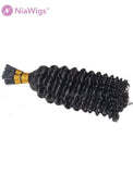 Deep Curly I Tip Human Hair Extensions Micro Links(WITH FREE BEADS,LOOP THREADER)