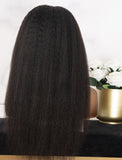 Jazmine #Highlight Kinky Straight Human Hair Lace Colored Wigs