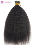 I Tip Human Hair Extensions Micro Links Kinky Straight(WITH FREE BEADS,LOOP THREADER)