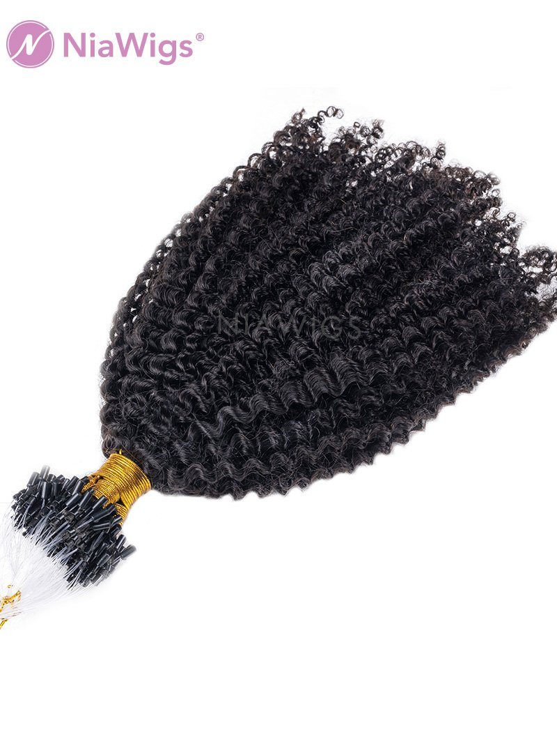 4B 4C Micro Loop Extension Afro Curly Microlinks Human Hair Extensions For Black Women