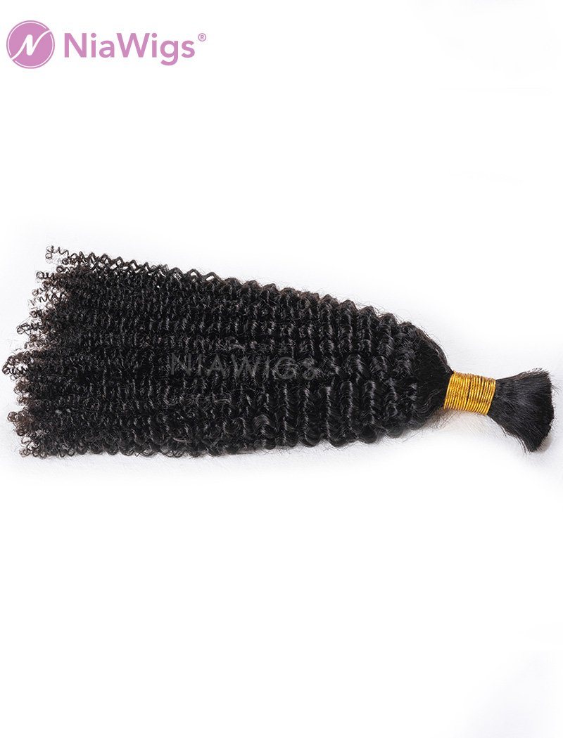 Bulk Hair Extension For Braiding Afro Kinky Curly(WITH ONE FREE PULLING NEEDLE)