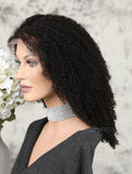 Afro Kinky Curly Human Hair Lace Front Wigs Natural Black Hair Color