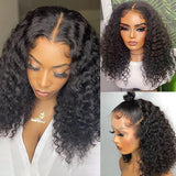 Clearance 100% Human Hair Curly 13x3 Inches Lace Front Wigs Preplucked Natural Hairline