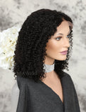 Kinky Curly Human Hair Lace Front Wigs For African American