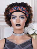 #1b/33 Headband Wig Human Hair 4C Kinky Curly Wigs (WITH FREE TRENDY HEADBAND)