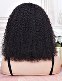 2025 Fashion Kinky Curly Headband Wig Human Hair Wigs (WITH FREE TRENDY HEADBAND)