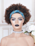 #1b/33 Headband Wig Human Hair 3A Kinky Curly Wigs (WITH FREE TRENDY HEADBAND)